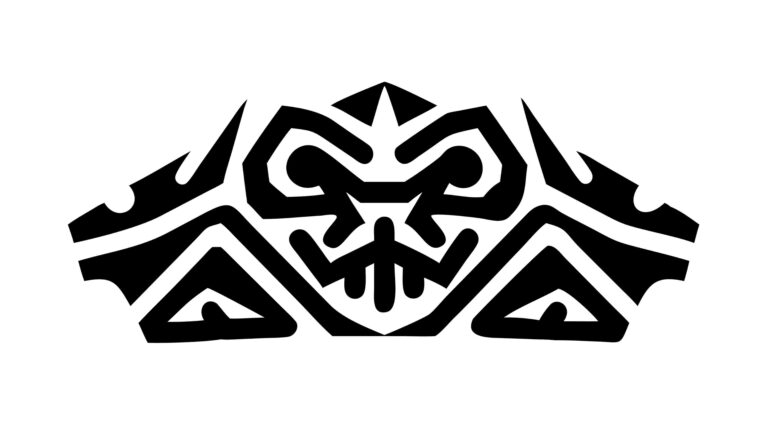 Abstract Symmetrical Tribal Decorative Border, vector design Generative AI