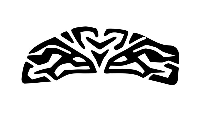 Abstract Organic Heart Tribal Motif, vector design Generative AI