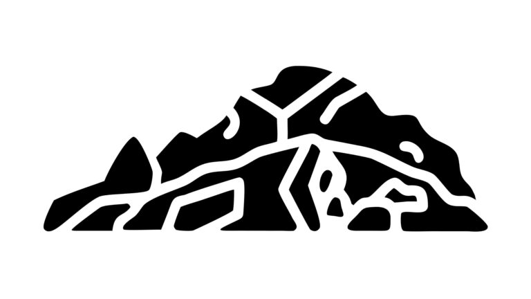Abstract Jagged Mountain Range Silhouette, vector design Generative AI