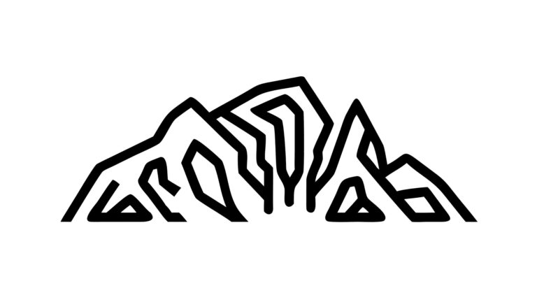 Abstract Textured Mountain Peaks Silhouette, vector design Generative AI