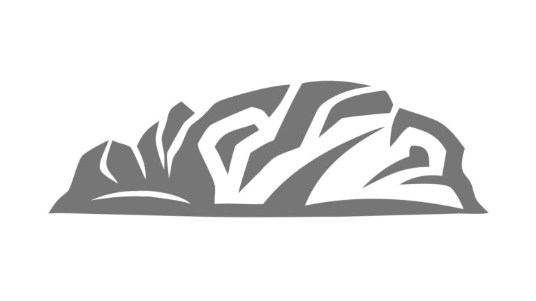 Abstract Stylized Textured Mountain Silhouette, vector design Generative AI