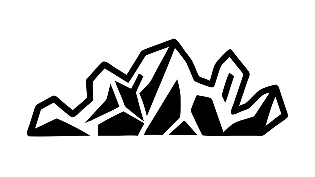 Abstract Geometric Mountain Range Silhouette, vector design Generative AI