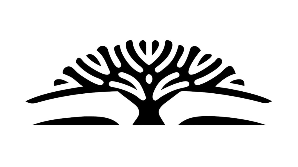 Stylized Tree Outline, Minimalist Organic Foliage Design, vector design Generative AI
