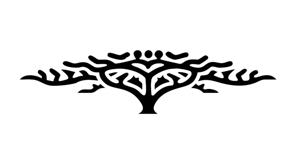 Abstract Stylized Tree Root System, Organic Growth Vector Art, vector design Generative AI