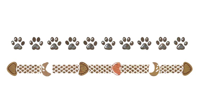 Animal Paw Print Trail Border for Pet-Themed Designs, vector design Generative AI