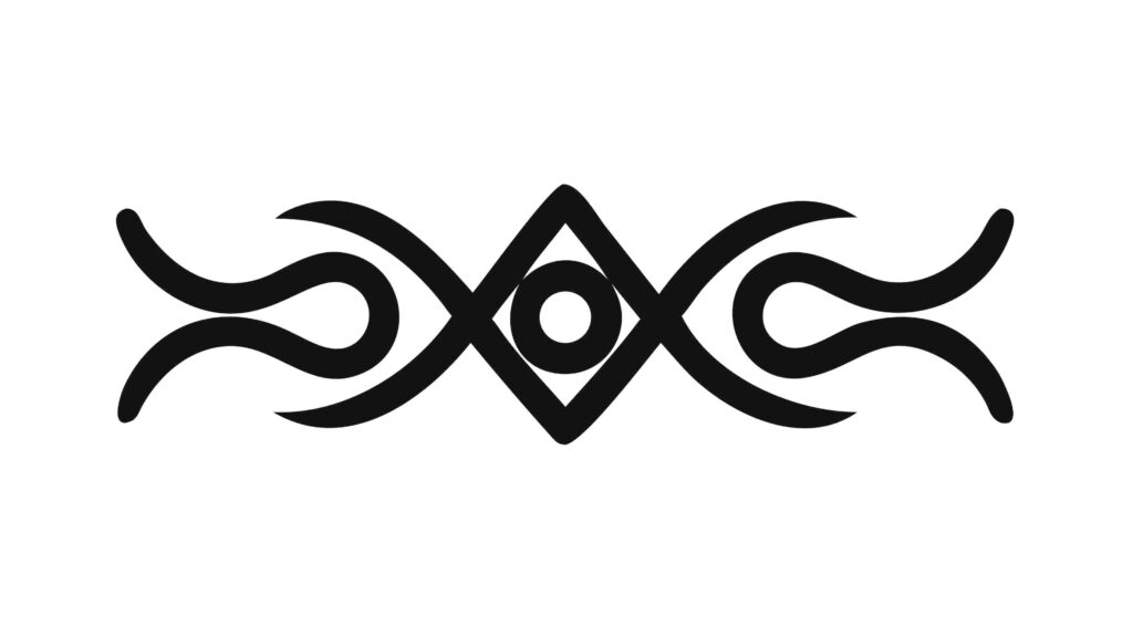 Symmetrical Tribal Pattern Border, Bold Decorative Vector Element, vector design Generative AI