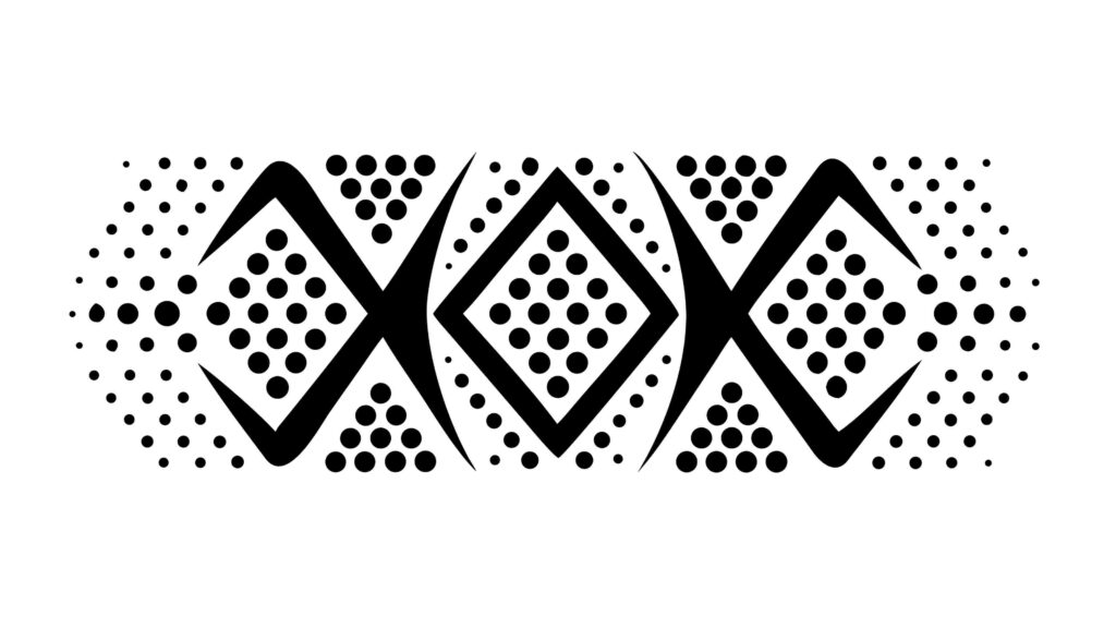 Geometric Tribal Pattern with Dots, Modern Ethnic Vector Border, vector design Generative AI