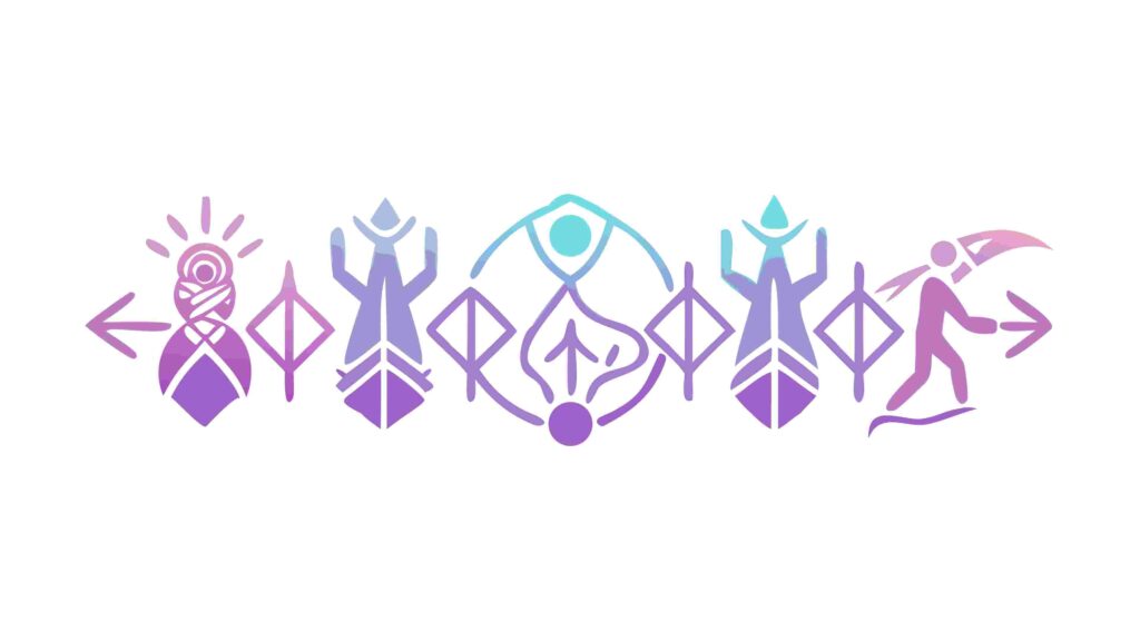 Abstract Figures with Geometric Shapes, Spiritual Energy Vector, vector design Generative AI