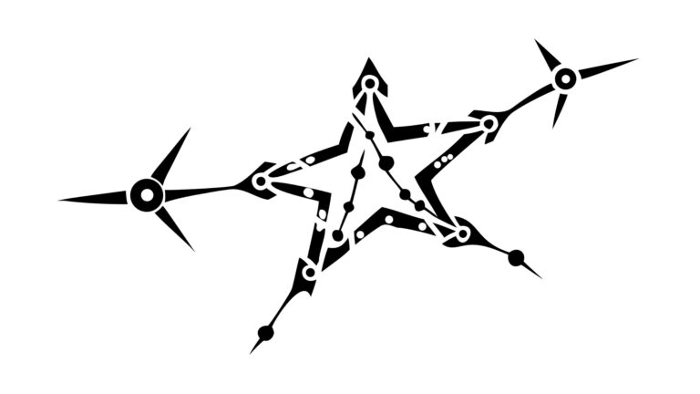 Abstract Spiky Star Silhouette, Edgy Celestial Vector Art, vector design Generative AI