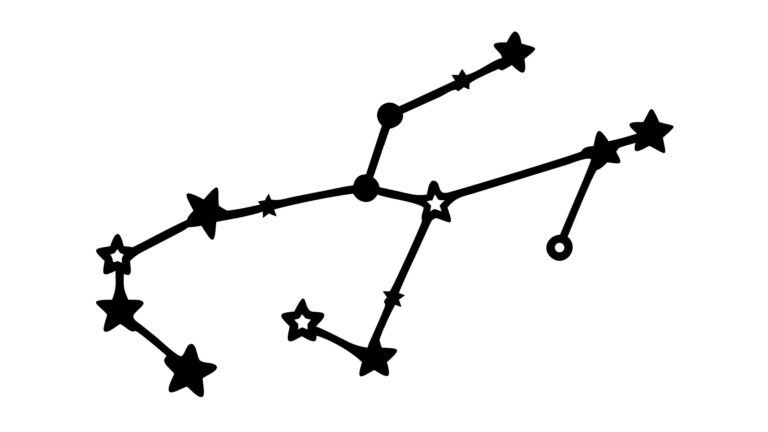 Simple Star Constellation Outline, Minimalist Celestial Graphic, vector design Generative AI