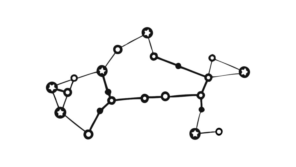 Detailed Star Constellation, Accurate Celestial Mapping Vector, vector design Generative AI