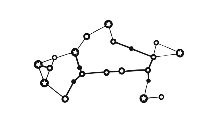 Detailed Star Constellation, Accurate Celestial Mapping Vector, vector design Generative AI