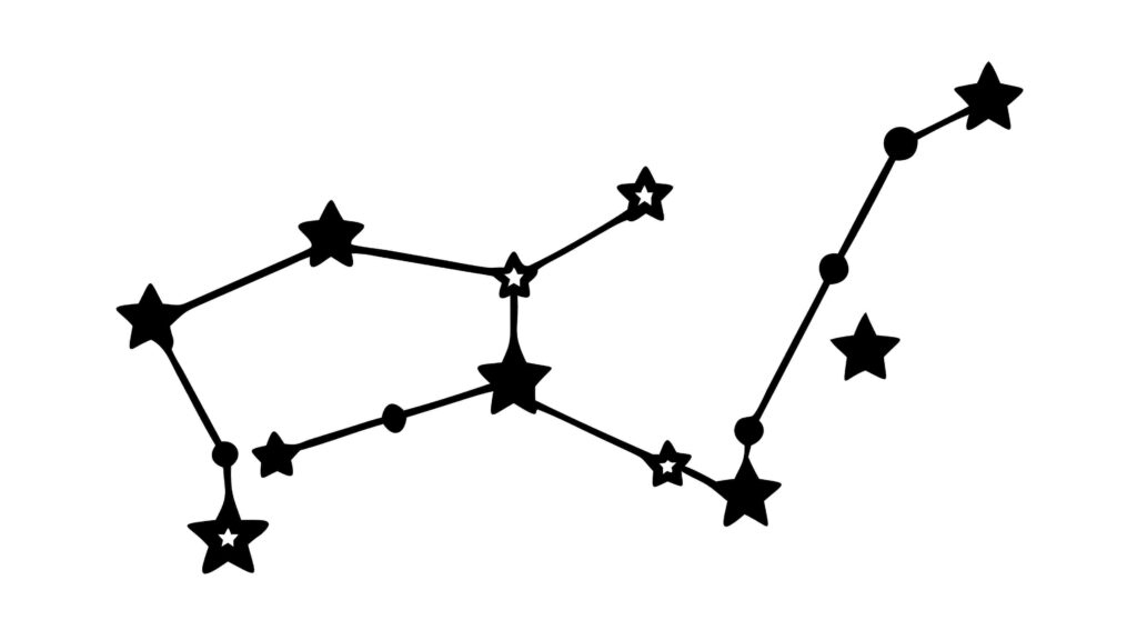 Intricate Star Constellation, Complex Celestial Map Vector Art, vector design Generative AI