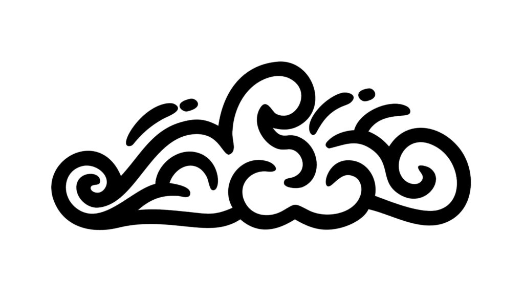 Abstract Organic Swirls Pattern, Dynamic Cloud-Like Vector Design, vector design Generative AI