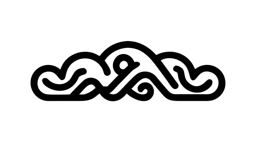 Abstract Flowing Ribbon Cloud Design, Dynamic Organic Vector Art, vector design Generative AI
