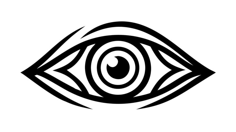 Ornate Tribal Eye Symbol, Mystical Vision Vector Art, vector design Generative AI