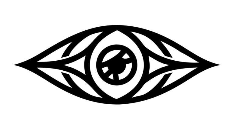 Geometric Stylized Eye, Abstract Vision Vector Icon, vector design Generative AI