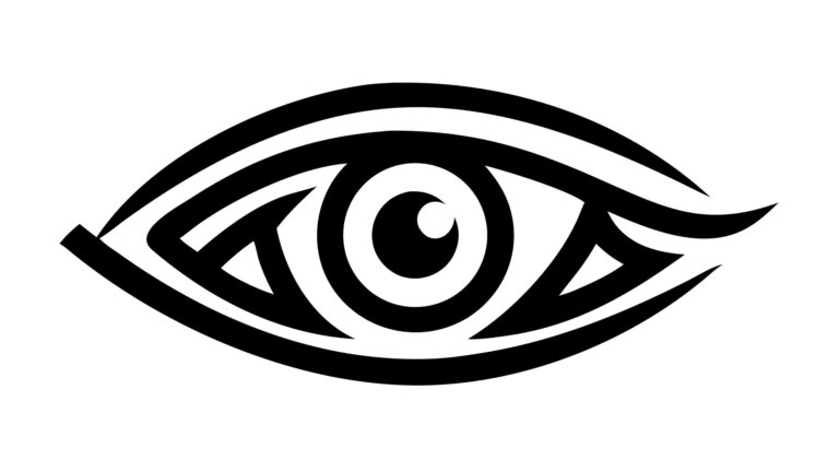 Stylized Eye with Swirling Iris, Abstract Hypnotic Vector Design, vector design Generative AI