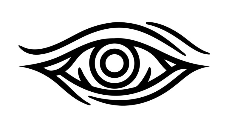 Abstract Organic Eye Design, Intuitive Vision Vector Icon, vector design Generative AI