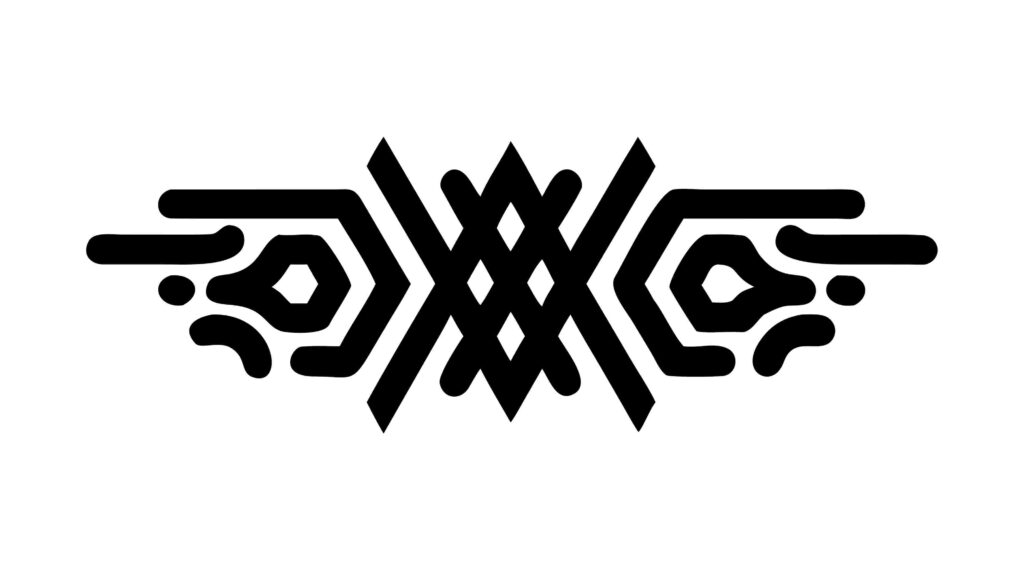 Abstract Geometric Tribal Border, Dynamic Decorative Vector Element, vector design Generative AI