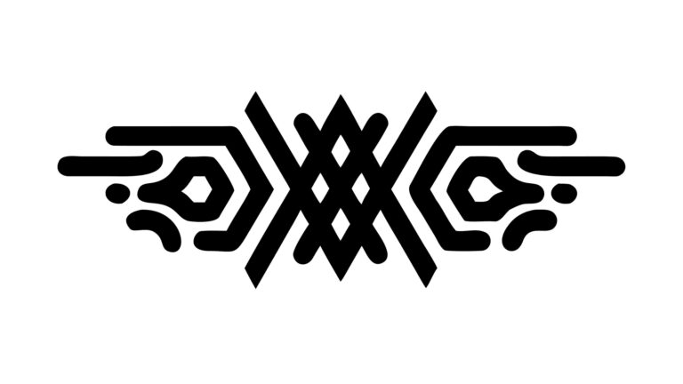 Abstract Geometric Tribal Border, Dynamic Decorative Vector Element, vector design Generative AI