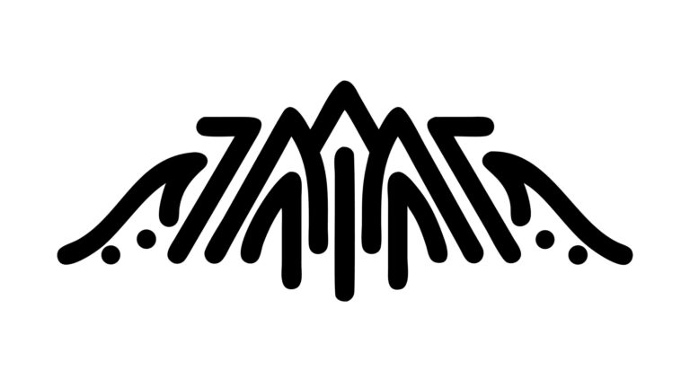 Abstract Stylized Mountain Tribal Motif, Symbolic Nature Vector Art, vector design Generative AI