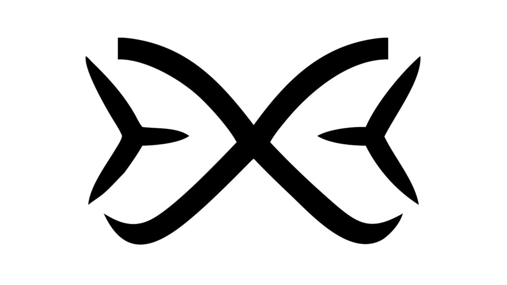 Abstract Geometric X-Symbol, Modern Interlocking Vector Design, vector design Generative AI