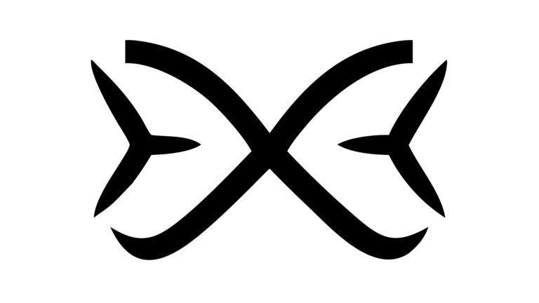 Abstract Geometric X-Symbol, Modern Interlocking Vector Design, vector design Generative AI