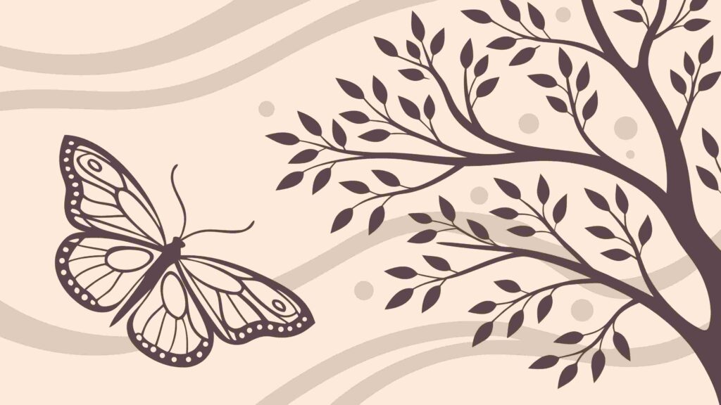 Detailed Butterfly on Branch, Elegant Nature Scene Vector Art, vector design Generative AI