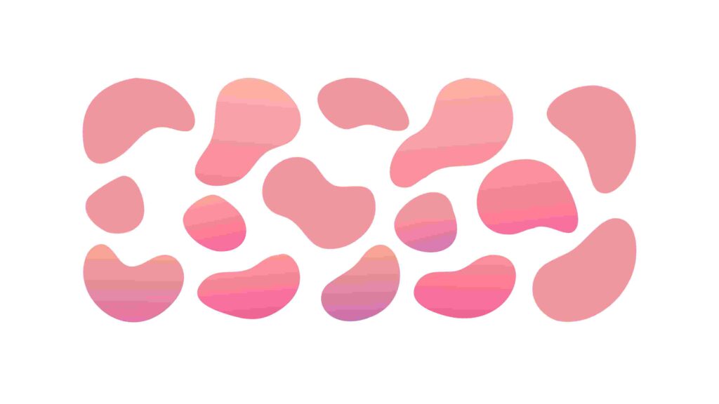 Pink Tone Organic Blob Shapes, Playful Abstract Vector Elements, vector design Generative AI