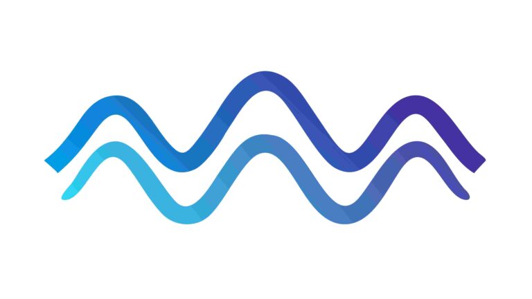 Abstract Blue Wavy Lines, Sound Wave or Water Ripple, vector design Generative AI