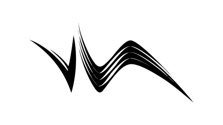 Abstract Black Wavy Swoosh, Dynamic Design Element, vector design Generative AI