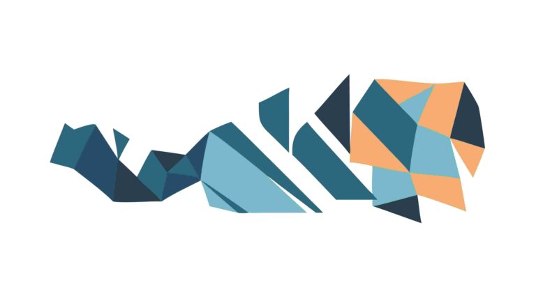 Abstract Geometric Fragmented Shape, Modern Design Element, vector design Generative AI