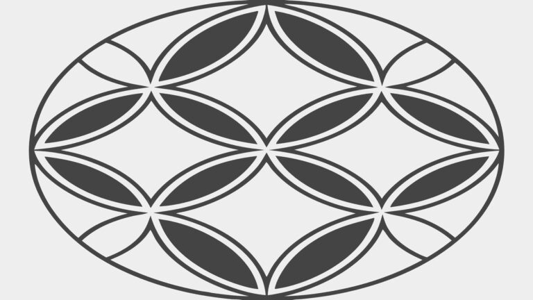 Abstract Interlocking Oval Pattern, Geometric Harmony, vector design Generative AI
