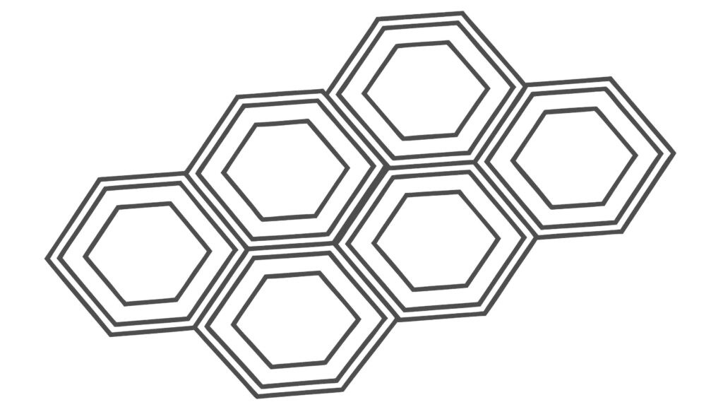 Hexagonal Honeycomb Cell Pattern, Geometric Grid, vector design Generative AI