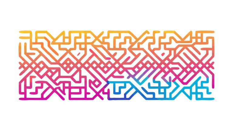 Abstract Interlocking Lines, Maze-like Geometric Pattern, vector design Generative AI