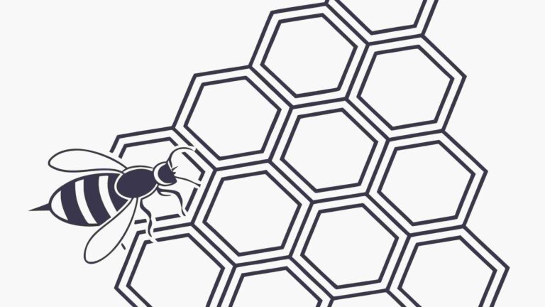 Abstract Honeycomb Maze Design, Geometric Puzzle, vector design Generative AI
