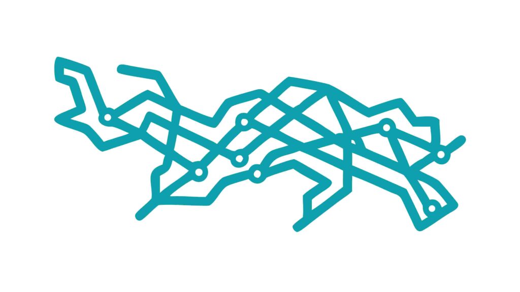 Abstract Intertwined Lines, Dynamic Connectivity, vector design Generative AI