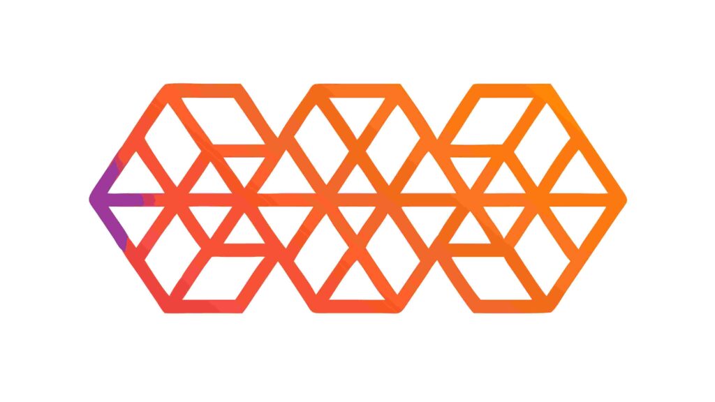 Abstract Geometric Honeycomb Pattern, Orange Hues, vector design Generative AI