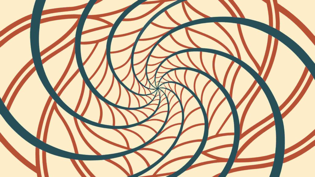 Abstract Spiral Swirl, Hypnotic Geometric Pattern, vector design Generative AI