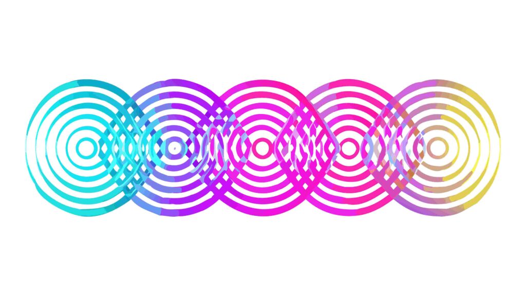 Colorful Abstract Sound Waves, Dynamic Audio Elements, vector design Generative AI