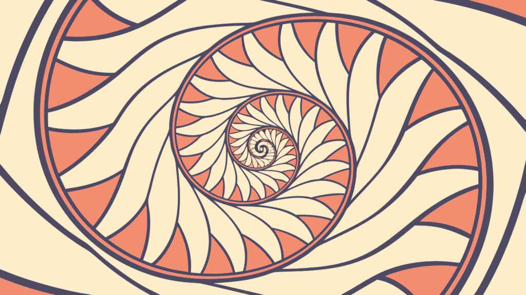 Abstract Spiral Pattern, Geometric Visual Effect, vector design Generative AI