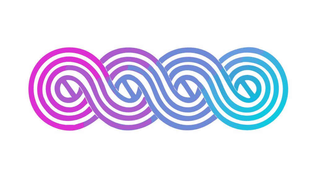 Abstract Intertwined Ring Pattern, Modern Geometric Art, vector design Generative AI