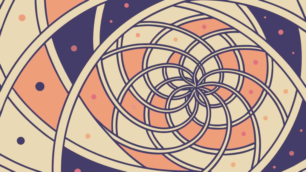 Abstract Swirling Geometric Pattern, Dynamic Art, vector design Generative AI