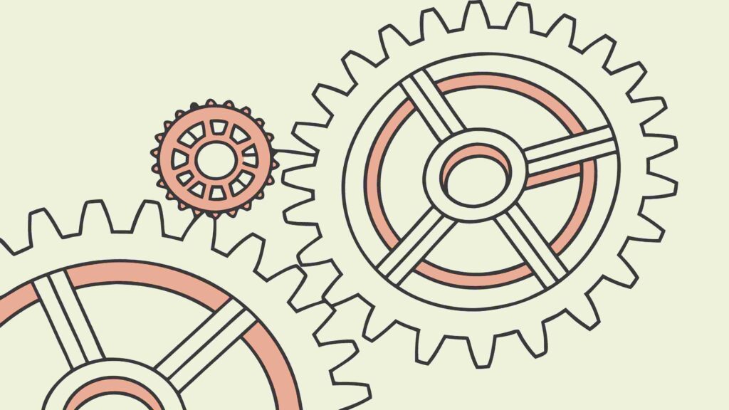 Gears and Cogs, Industrial Mechanical Engineering, vector design Generative AI