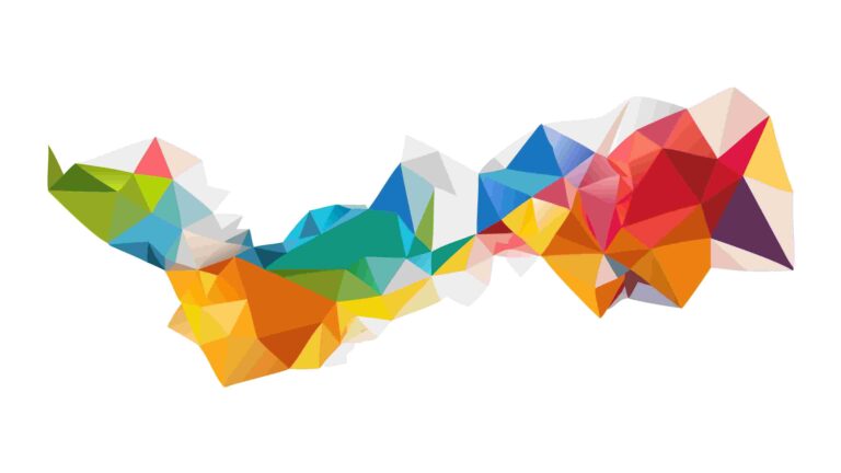 Abstract Geometric Polygonal Landscape, Modern Nature, vector design Generative AI