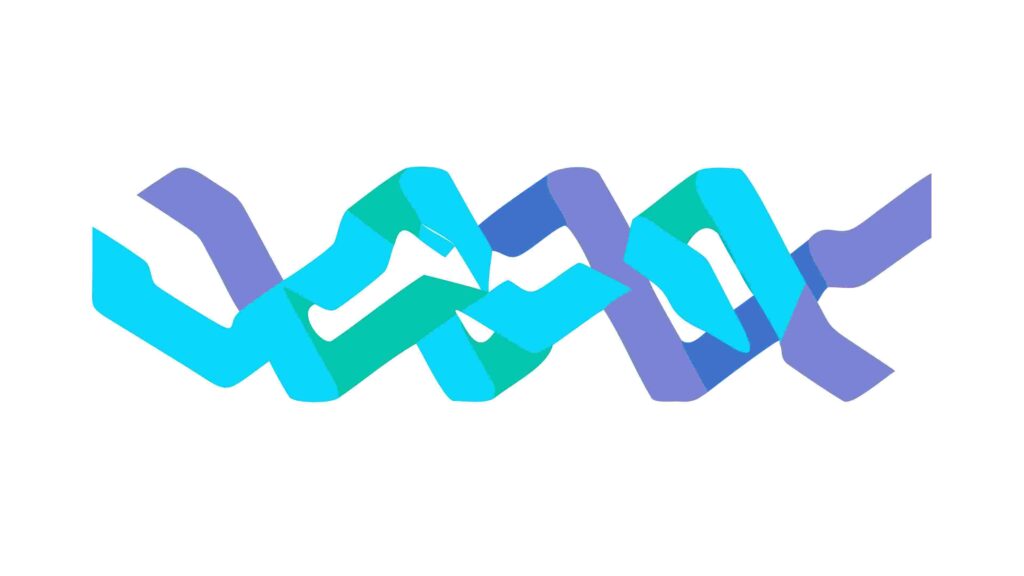 Abstract Wavy Interlocking Shapes, Fluid Design, vector design Generative AI