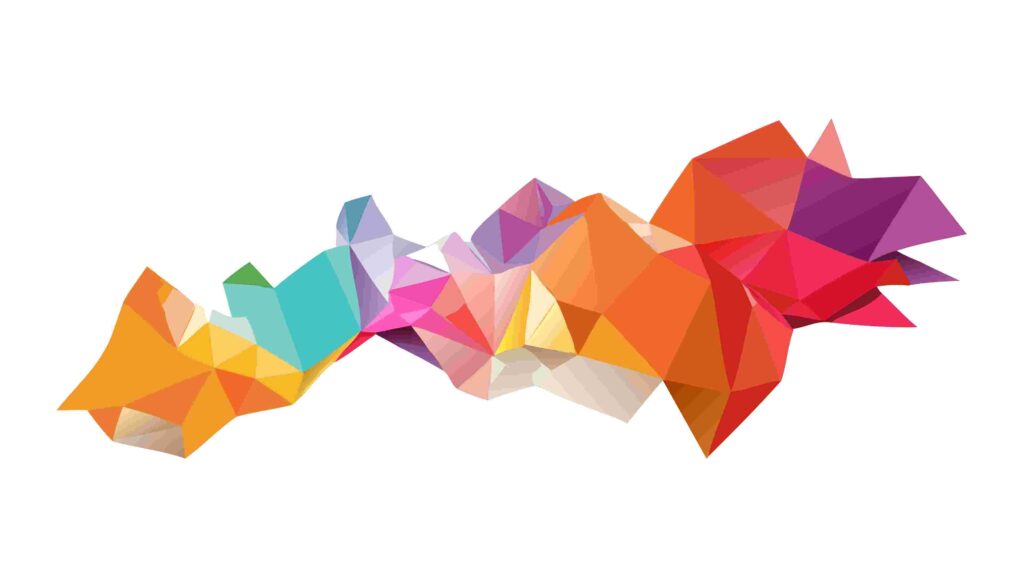 Abstract Colorful Polygonal Burst, Geometric Background, vector design Generative AI