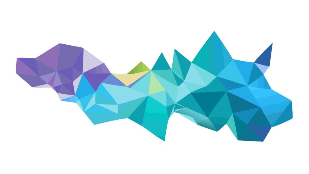 Abstract Geometric Mountain Cluster, Dynamic Design, vector design Generative AI
