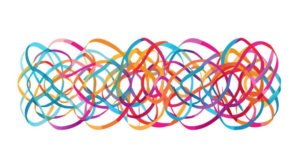 Abstract Swirling Ribbon Lines, Dynamic Design Element, vector design Generative AI